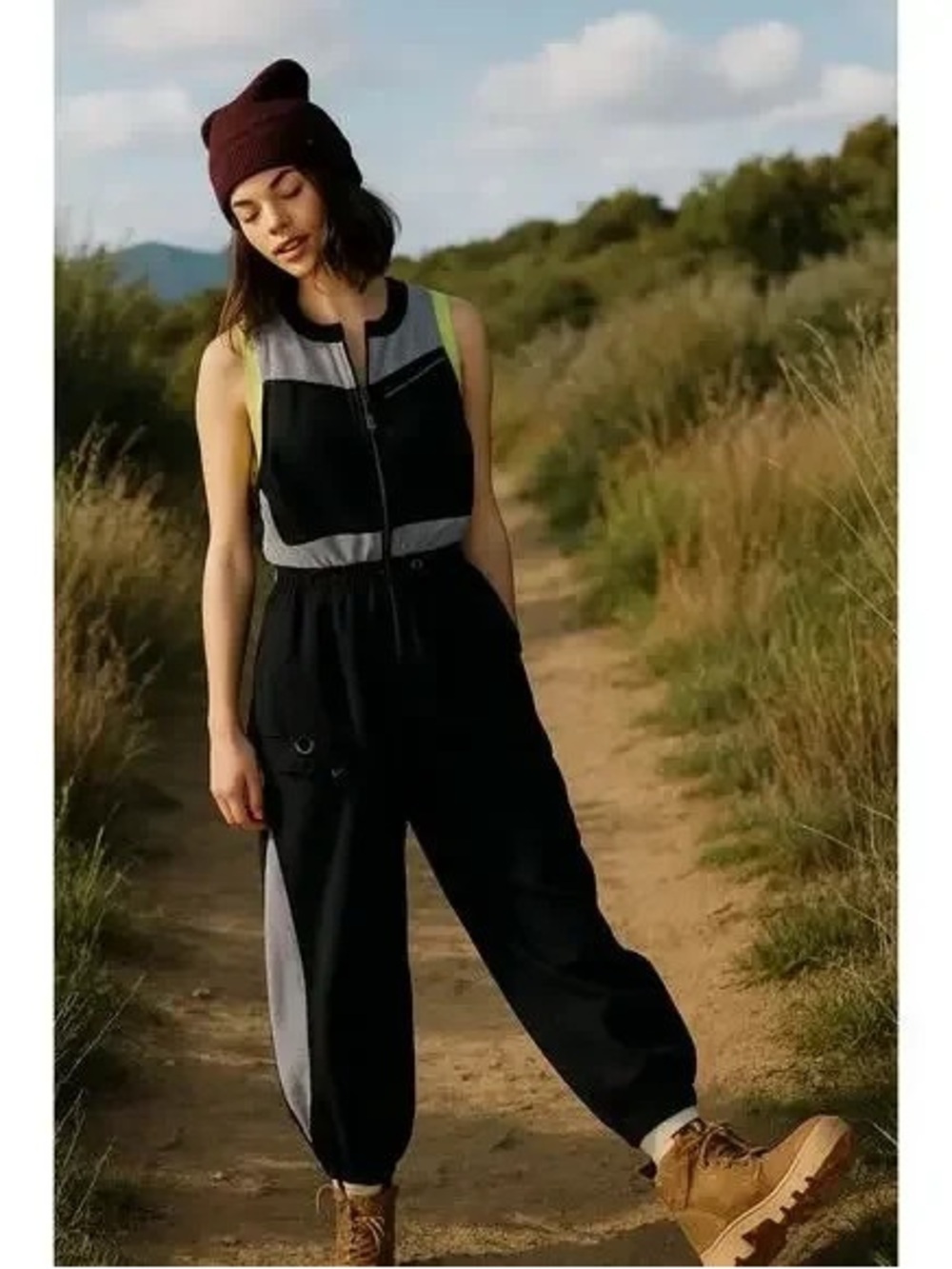 Free People Inhale Jumpsuit Womens Cargo Utility One Piece FP Movement large